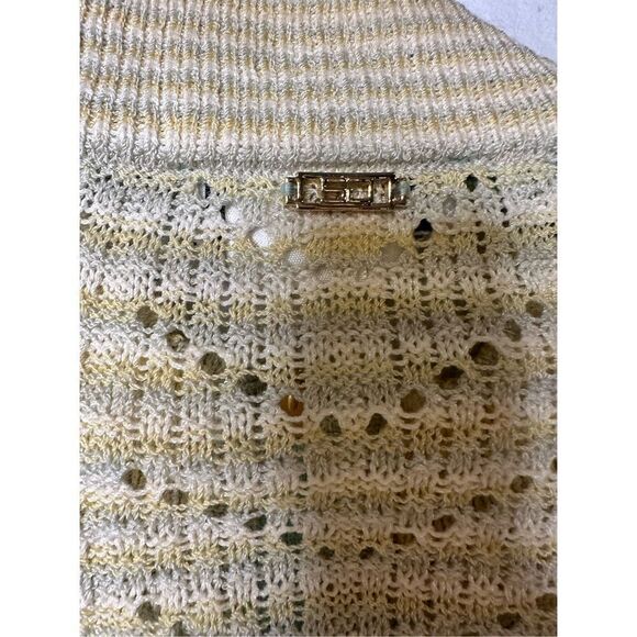 Gorgeous St. John Sport wool blend green & cream zipper tee, size S - Picture 8 of 8